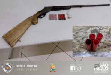 POLÍCIA MILITAR APREENDE ARMA DE FOGO E MUNIÇÃO, APÓS BRIGA DE CASAL EM IARAS