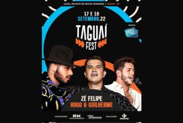 Vem aí a 1ª Taguaí Fest com shows com artistas de renome nacional 