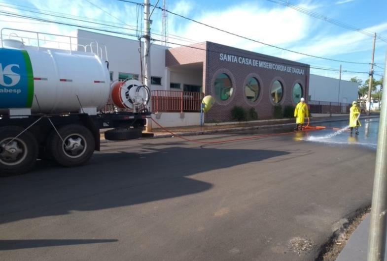 Sabesp realiza novamente lavagem com hipoclorito de sódio em Taguaí