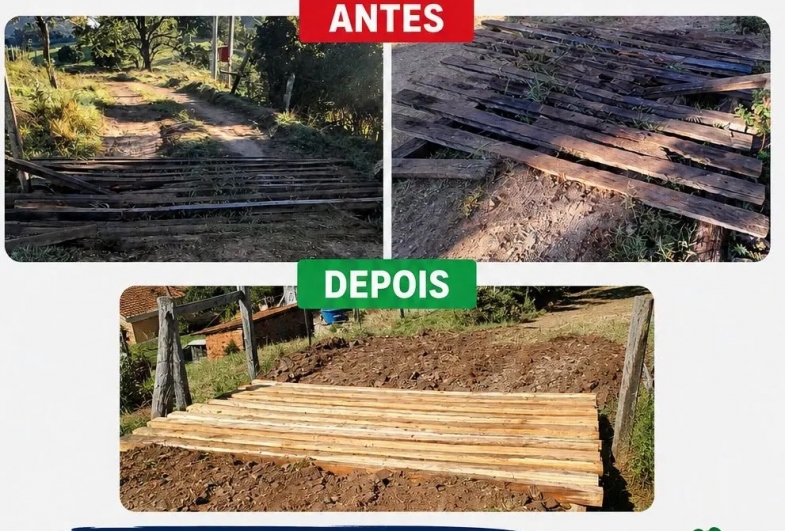 Estrutura recuperada no bairro Guaiuvira