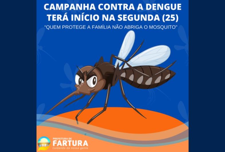 Campanha contra a Dengue terá início na segunda-feira (25)