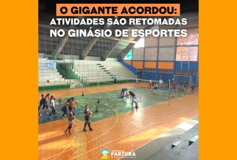 O gigante acordou: Atividades voltam a ser realizadas no Ginásio de Esportes de Fartura