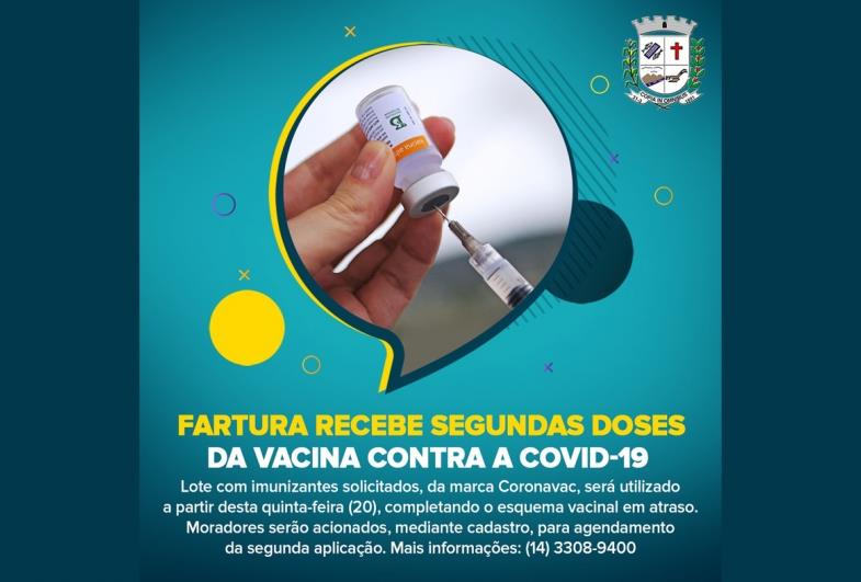 Fartura recebe segundas doses da vacina contra a Covid-19