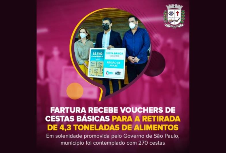 Fartura recebe vouchers de cestas básicas para a retirada de 4,3 toneladas de alimentos