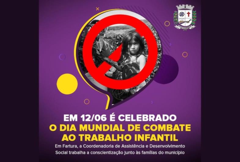 Em 12/06 foi celebrado o Dia Mundial de Combate ao Trabalho Infantil