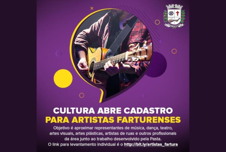 Cultura abre cadastro para artistas farturenses