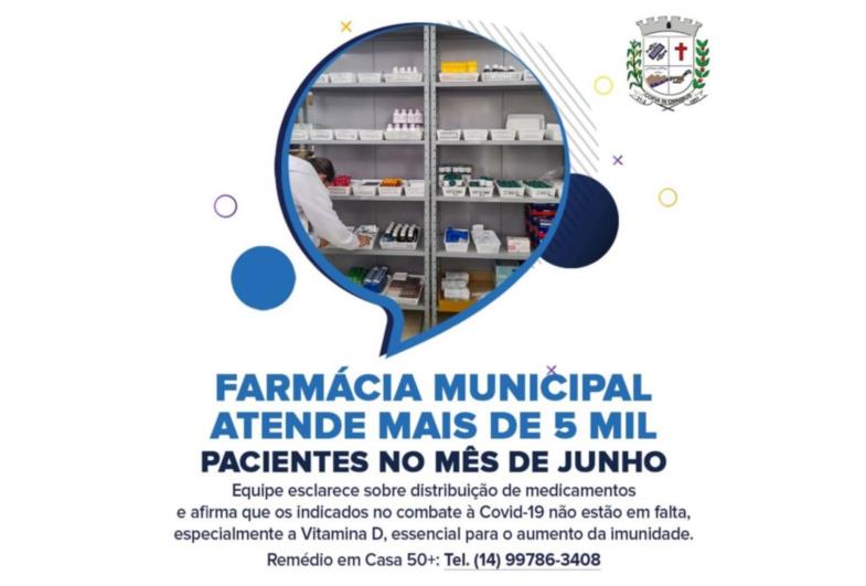 Farmácia Municipal de Fartura atende mais de 5 mil pacientes no mês de junho