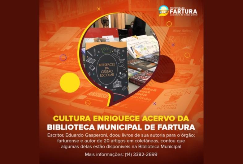 Cultura enriquece acervo da Biblioteca Municipal de Fartura