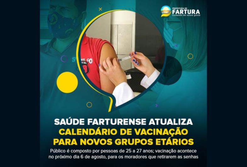 Saúde farturense atualiza calendário de vacinação para novos grupos etários