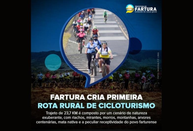 Fartura cria primeira rota rural de cicloturismo