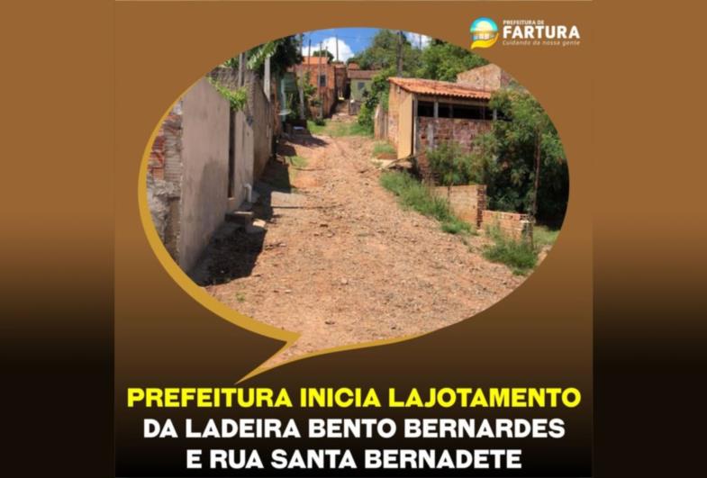 Prefeitura inicia lajotamento da Ladeira Bento Bernardes e Rua Santa Bernadete