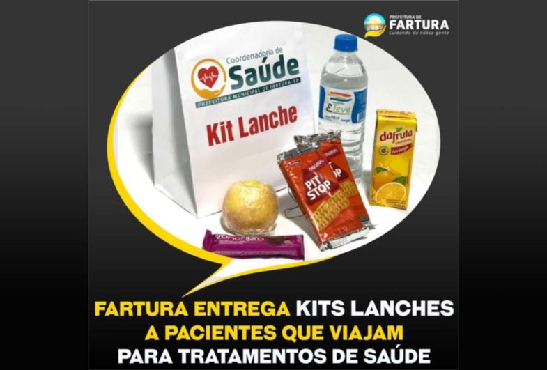 Fartura entrega Kits Lanches a pacientes que viajam para tratamentos de Saúde em municípios da região