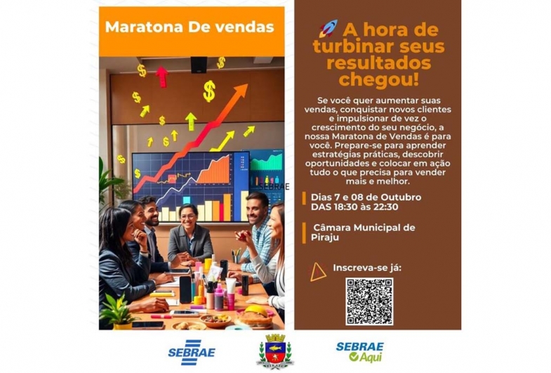 Sebrae-SP realiza “Maratona de Vendas” em Piraju  