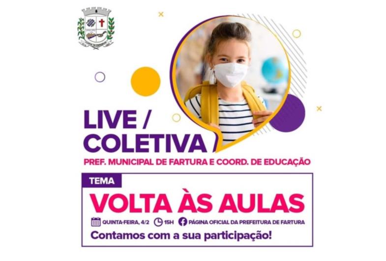 LIVE ESCLARECERÁ VOLTA ÀS AULAS EM FARTURA