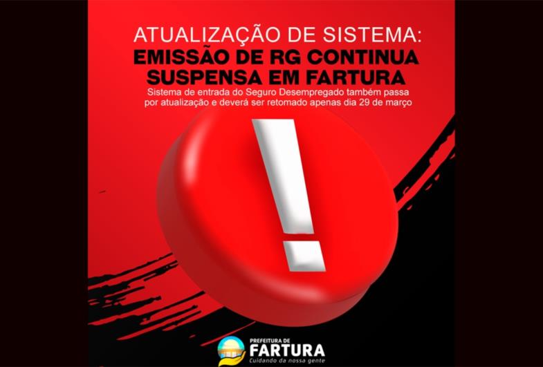 Emissão de RG continua suspensa em Fartura