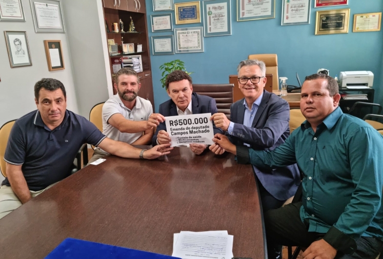 Deputado estadual Campos Machado anuncia recurso de R$ 500 mil para a saúde de Sarutaiá