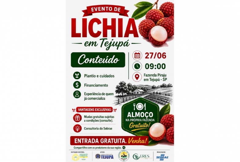 Tejupá promove evento sobre produção de lichia com especialistas e produtores da região