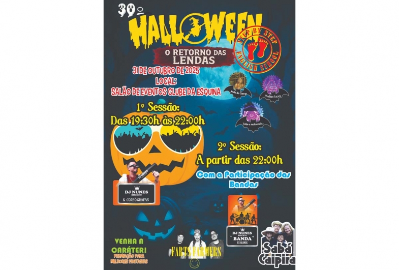 Halloween da Step by Step completa 30 anos com uma noite de arrepiar em Fartura