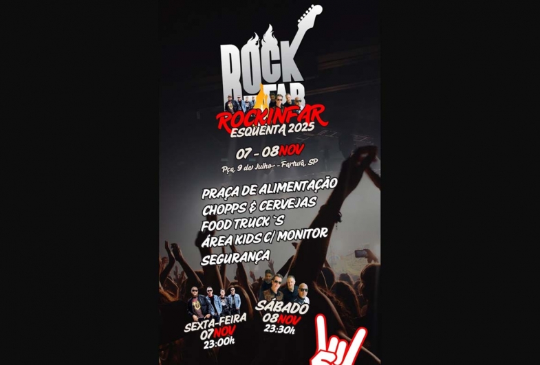 RockinFar Esquenta 2025 agita Fartura neste fim de semana