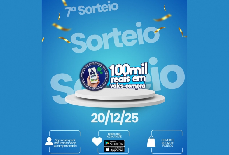 Acia realiza 7º sorteio da campanha neste sábado, 20