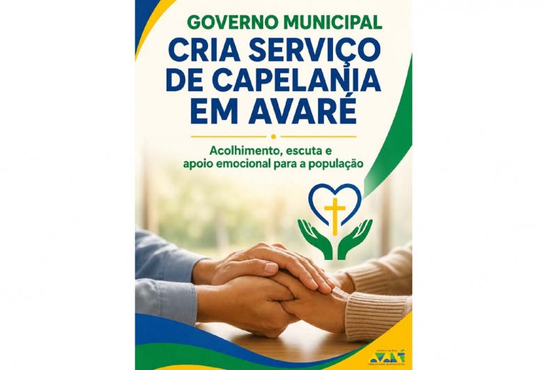 Prefeito cria serviço de capelania no poder executivo e Avaré passa a contar com iniciativa inédita de apoio espiritual e emocional