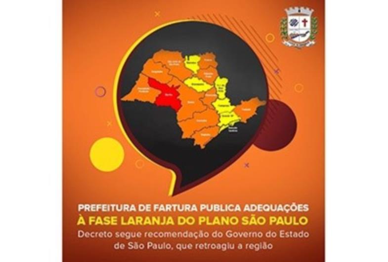 Prefeitura de Fartura publica adequações à fase laranja do Plano São Paulo