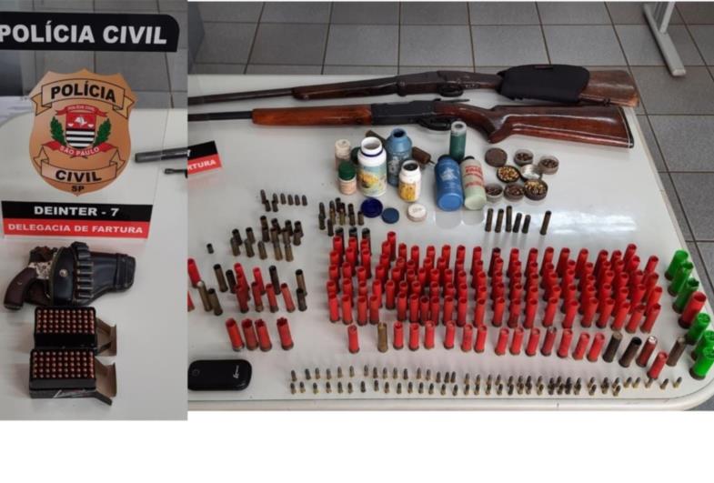 Polícia Civil aprende armas e munições em Fartura