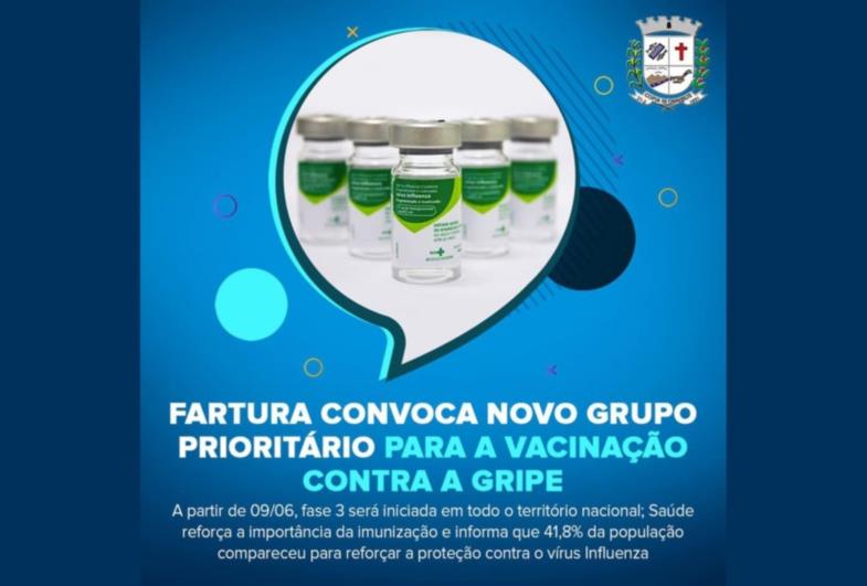 Fartura convoca novo grupo prioritário para a vacinação contra a gripe