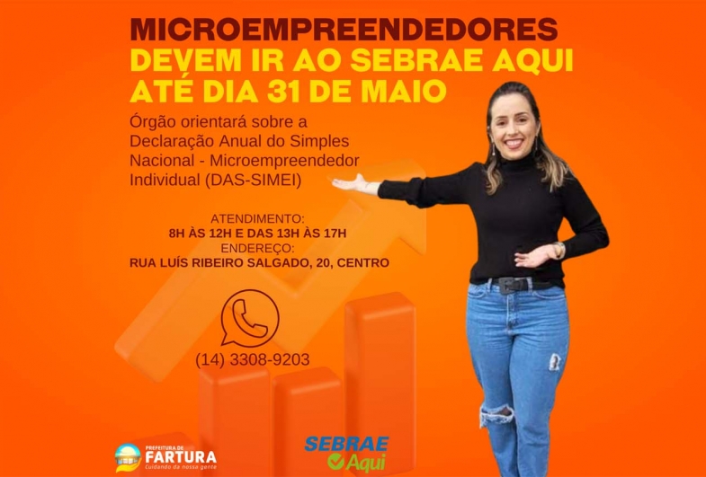 Microempreendedores devem ir ao Sebrae Aqui até dia 31 de maio 