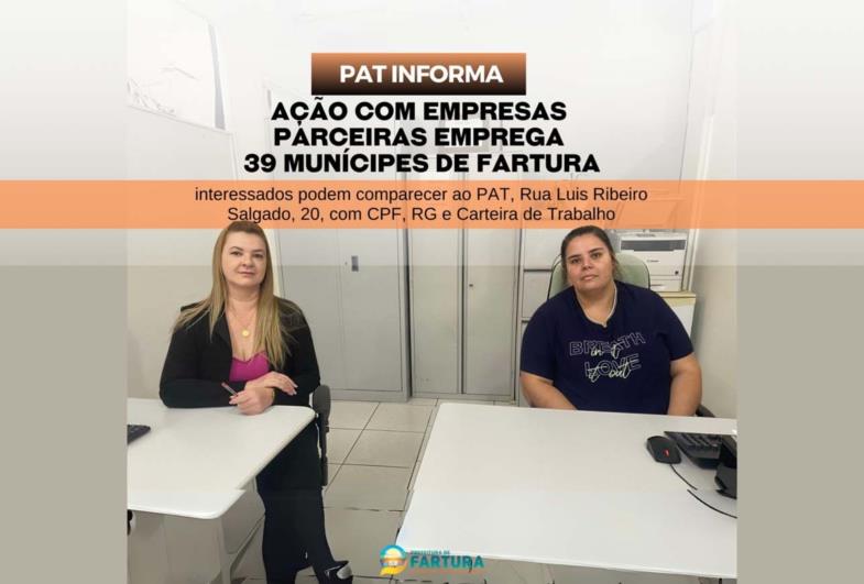 Ação com empresas parceiras emprega 39 munícipes em Fartura