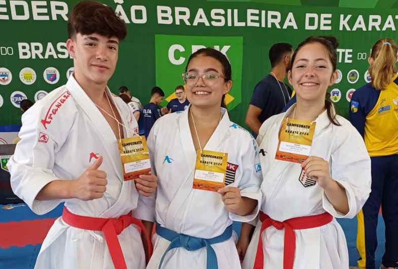 Jovens de Avaré conquistam prata e bronze no Campeonato Brasileiro de Karatê