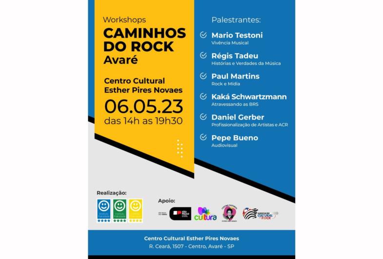 Régis Tadeu e outros especialistas comandam workshop sobre rock neste sábado, 6 em Avaré