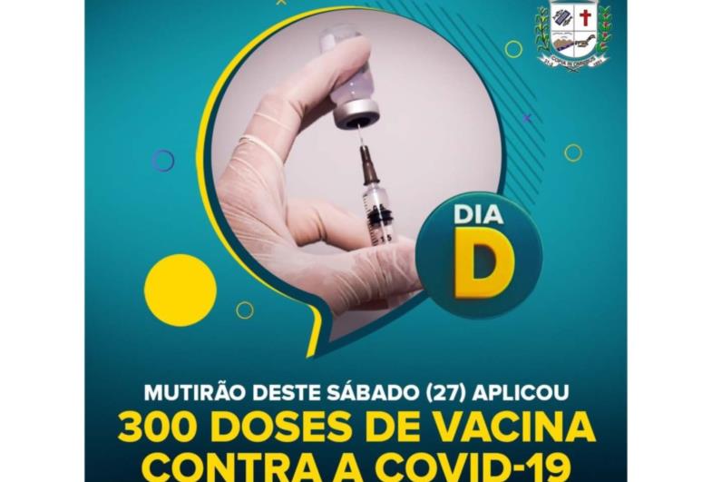 “Dia D”: Mutirão deste sábado (27) aplicou 300 doses de vacina contra a Covid-19 em Fartura 