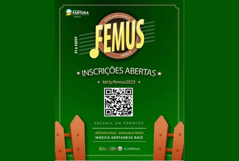 Estão abertas inscrições para o 32º FEMUS