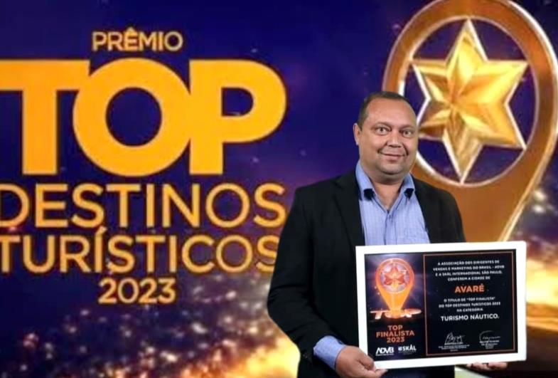 Avaré vence categoria “Turismo Náutico” no Prêmio Top Destinos Turísticos