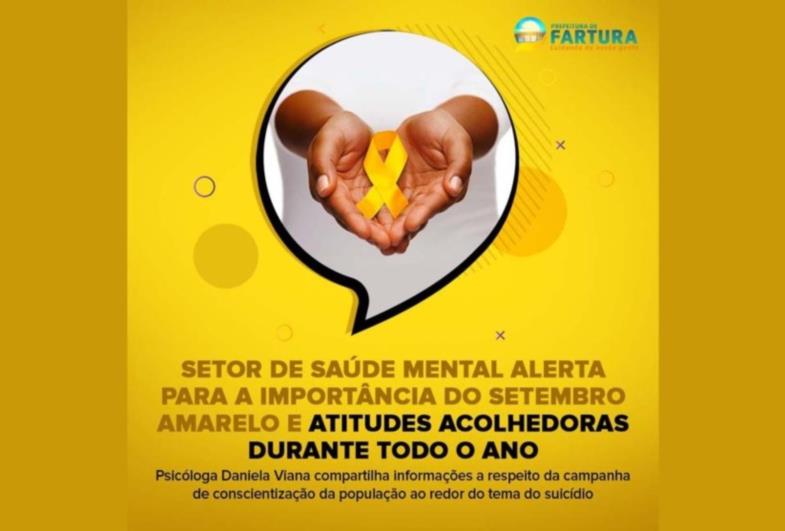  Setor de Saúde Mental alerta para a importância do Setembro Amarelo e atitudes acolhedoras durante todo o ano