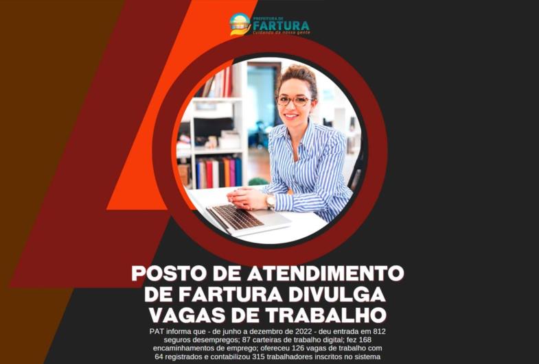 Posto de Atendimentos ao Trabalhador divulga vagas de trabalho em Fartura