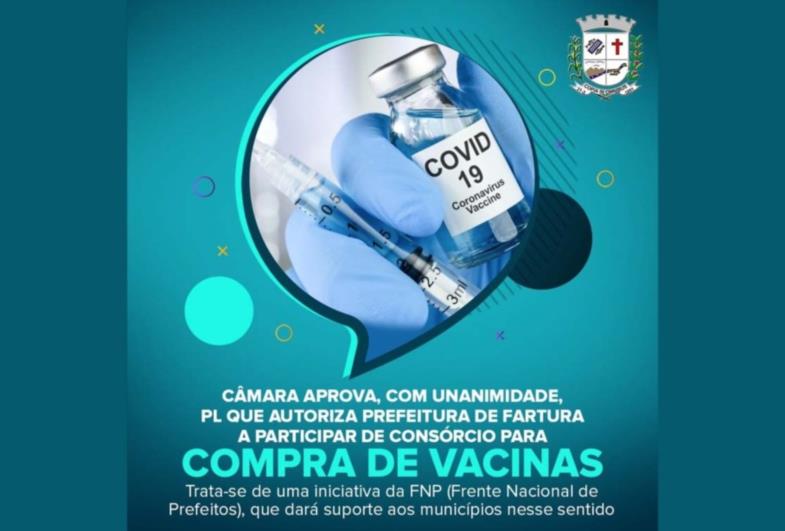 Câmara aprova PL que autoriza Prefeitura de Fartura a participar de consórcio para compra de vacinas