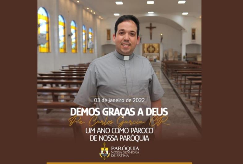 Padre Carlos Garcia completa um ano na paróquia da Vila Nossa Senhora de Fátima, em Fartura 