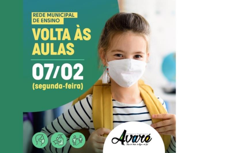 Aulas na Rede Municipal de Ensino de Avaré começam em 7 de fevereiro