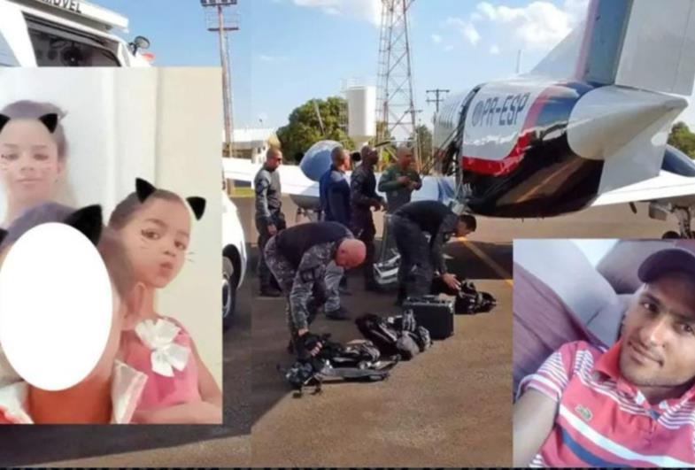 Pai mata duas filhas crianças em Taquarituba 