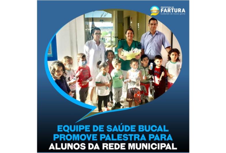 Equipe de Saúde Bucal promove palestra para alunos da rede municipal