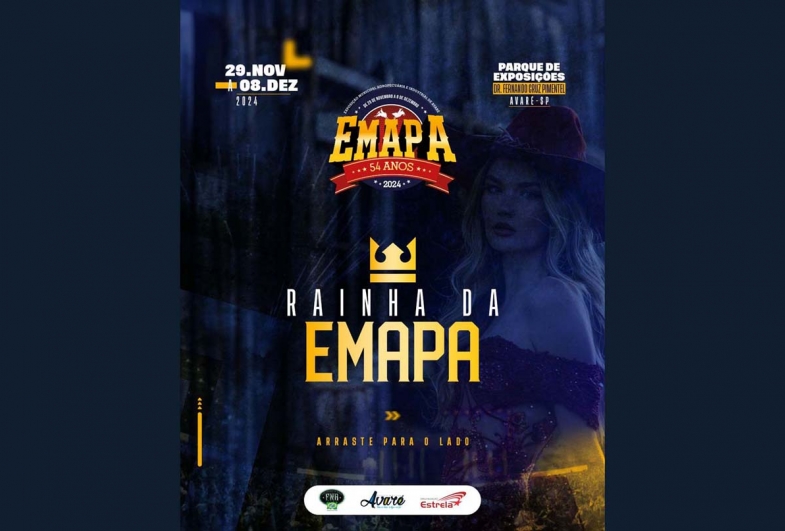 Concurso Rainha da Emapa 2024 está com inscrições abertas em Avaré