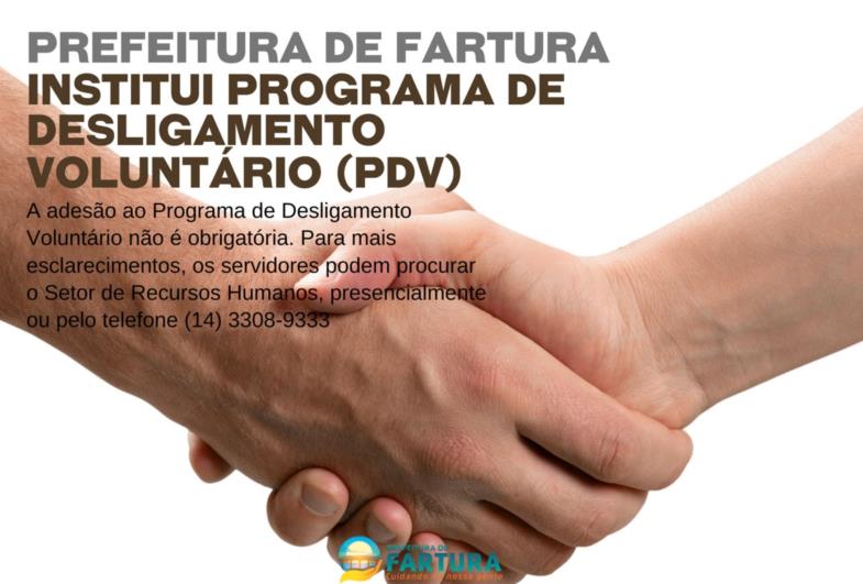 Prefeitura de Fartura institui Programa de Desligamento Voluntário (PDV)