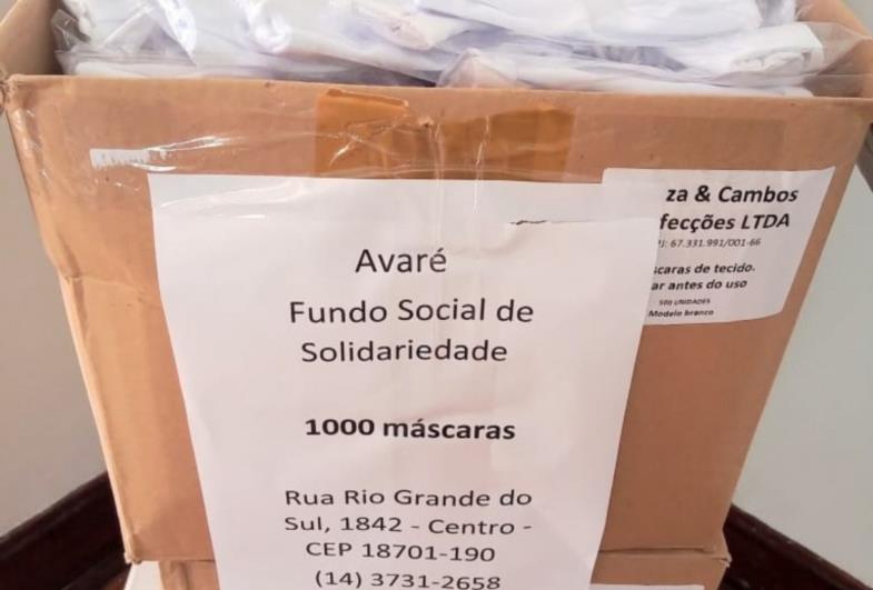 Fundo Social recebe doação de máscaras da concessionária responsável pela SP-255