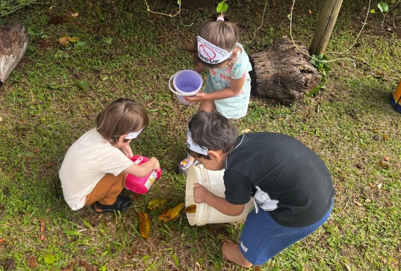 Crianças participam de atividades educativas de prevenção à dengue em Taguaí