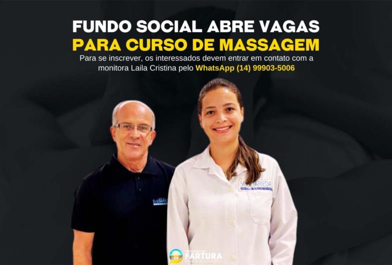 Fundo Social abre vagas para Curso de Massagem