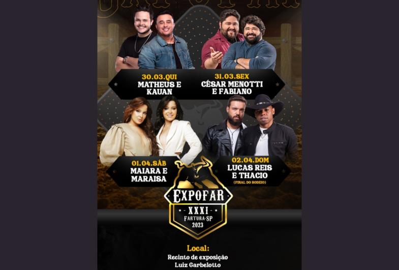 Expofar promete ser recorde de público e divulga grade de shows com artistas tops do sertanejo