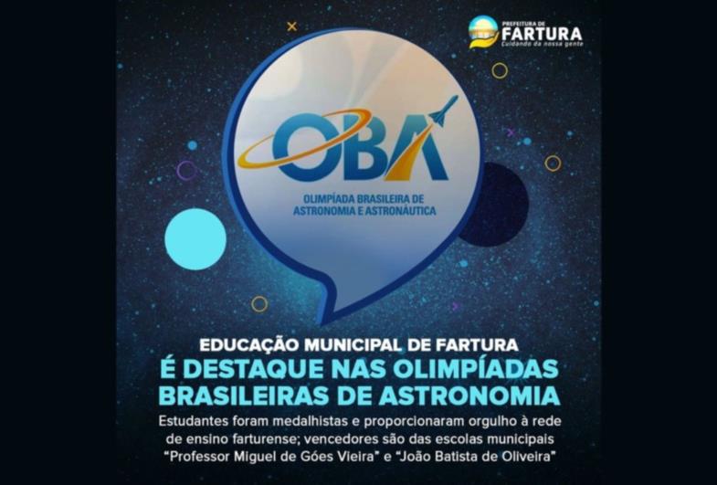 Educação Municipal de Fartura é destaque nas Olimpíadas Brasileiras de Astronomia