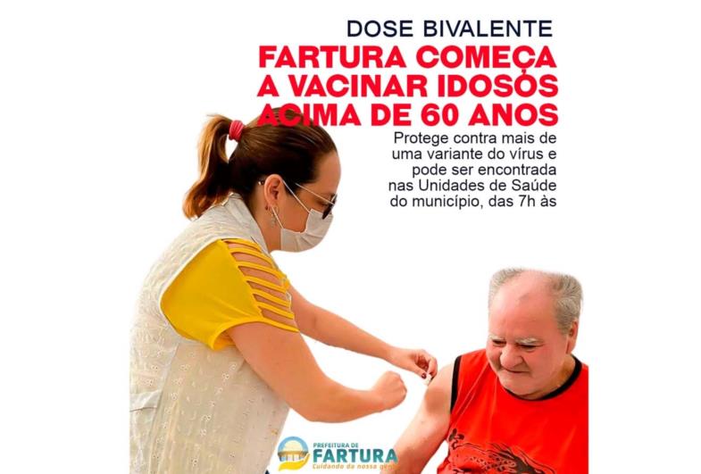 Fartura começa a vacinar idosos acima de 60 anos com dose bivalente 